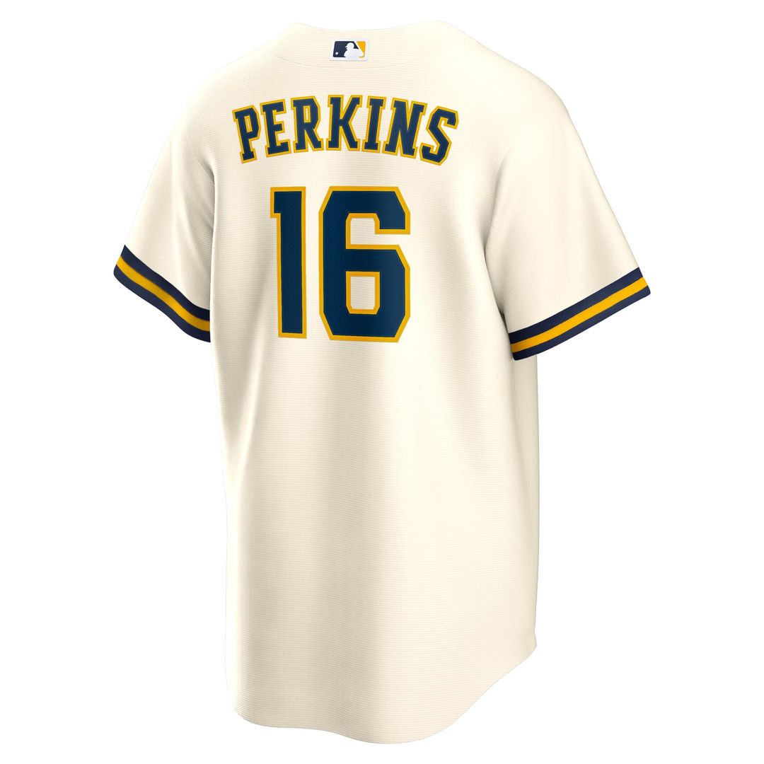 Milwaukee Brewers Blake Perkins Home Replica Jersey — Cream