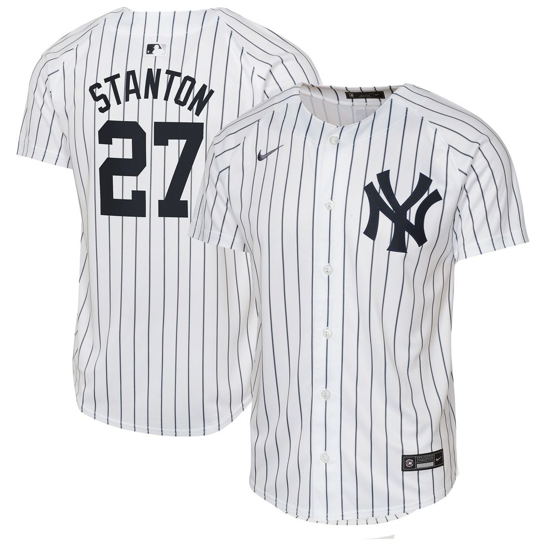 New York Yankees Giancarlo Stanton Youth Home Limited Jersey — White