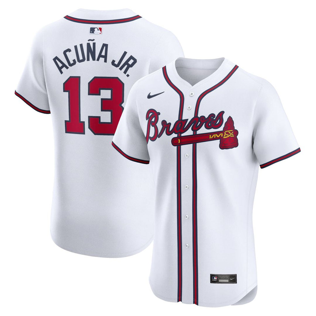 Atlanta Braves Ronald Acuña Jr. Home Elite Jersey — White