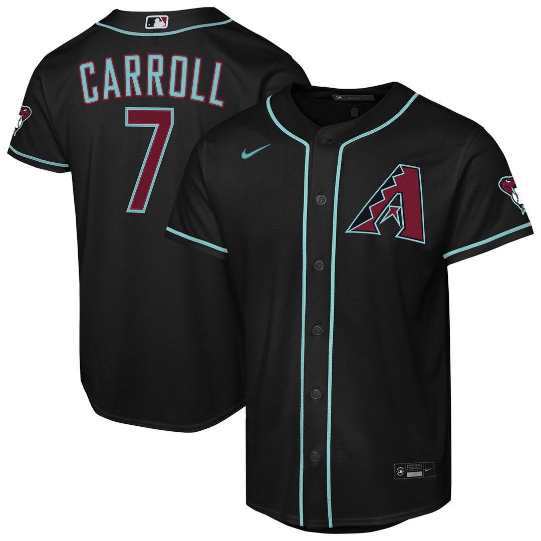 Arizona Diamondbacks Corbin Carroll Youth Alternate Stadium Jersey — Black