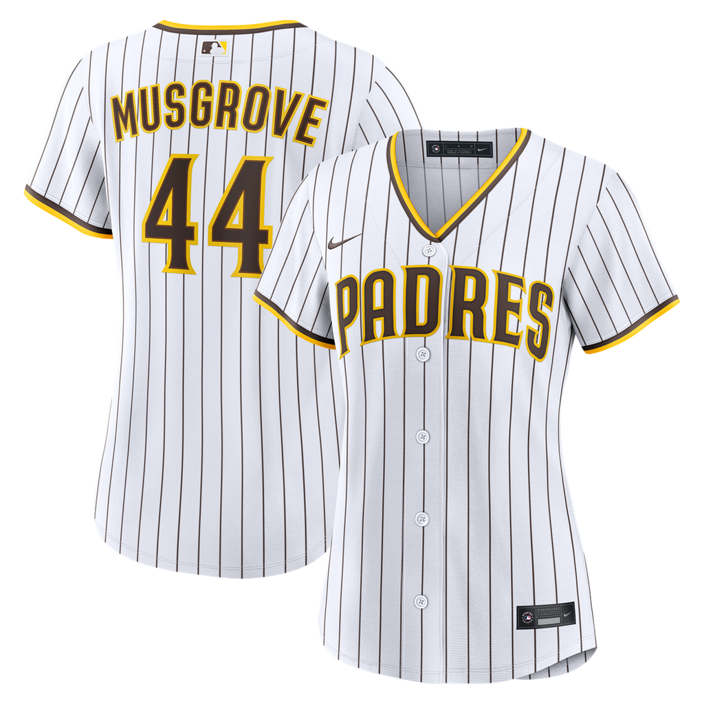 San Diego Padres Joe Musgrove Women's Home Replica Jersey — White