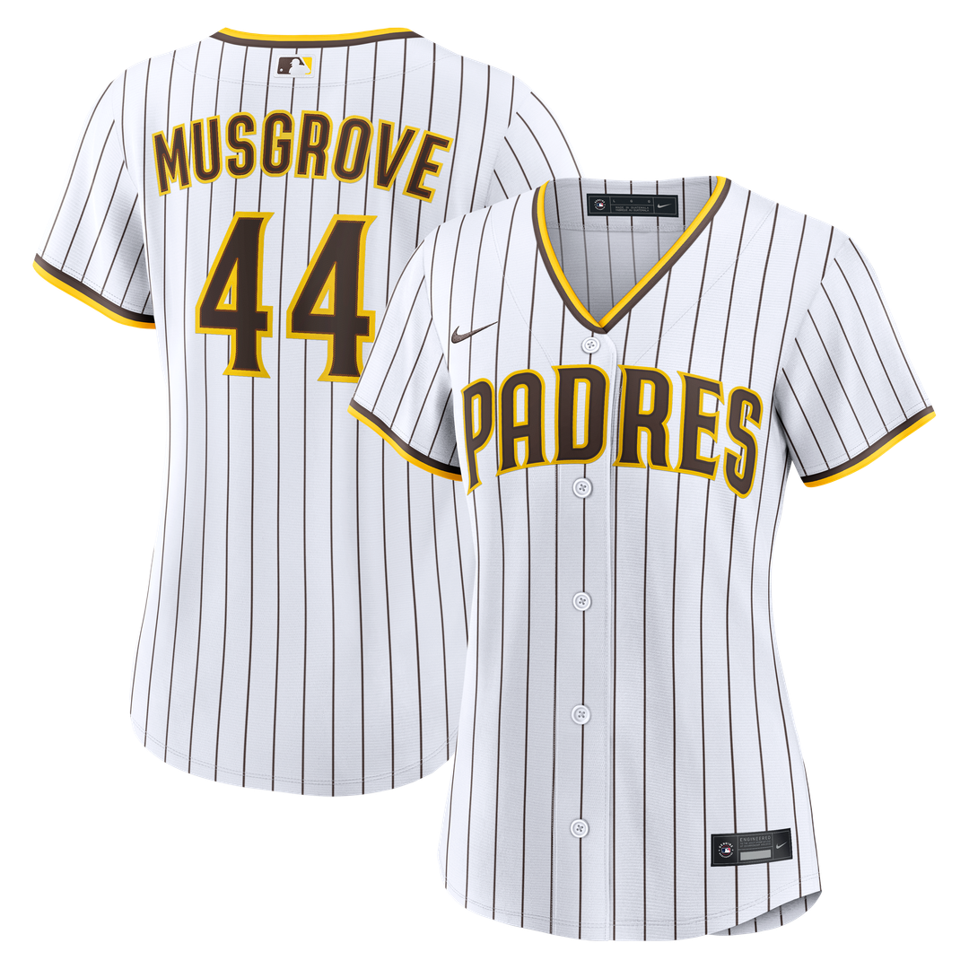 San Diego Padres Joe Musgrove Women's Home Replica Jersey — White
