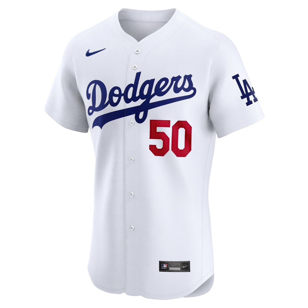 Los Angeles Dodgers Mookie Betts Home Elite Jersey — White