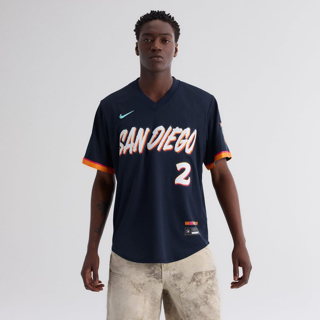 San Diego Padres Xander Bogaerts 2026 City Connect Stadium Jersey — Obsidian