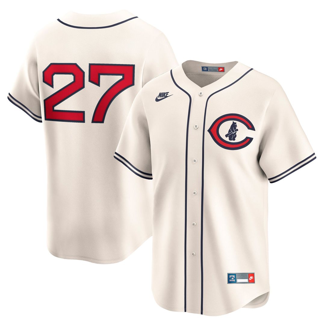 Chicago Cubs Seiya Suzuki Throwback Cooperstown Limited Jersey — Cream