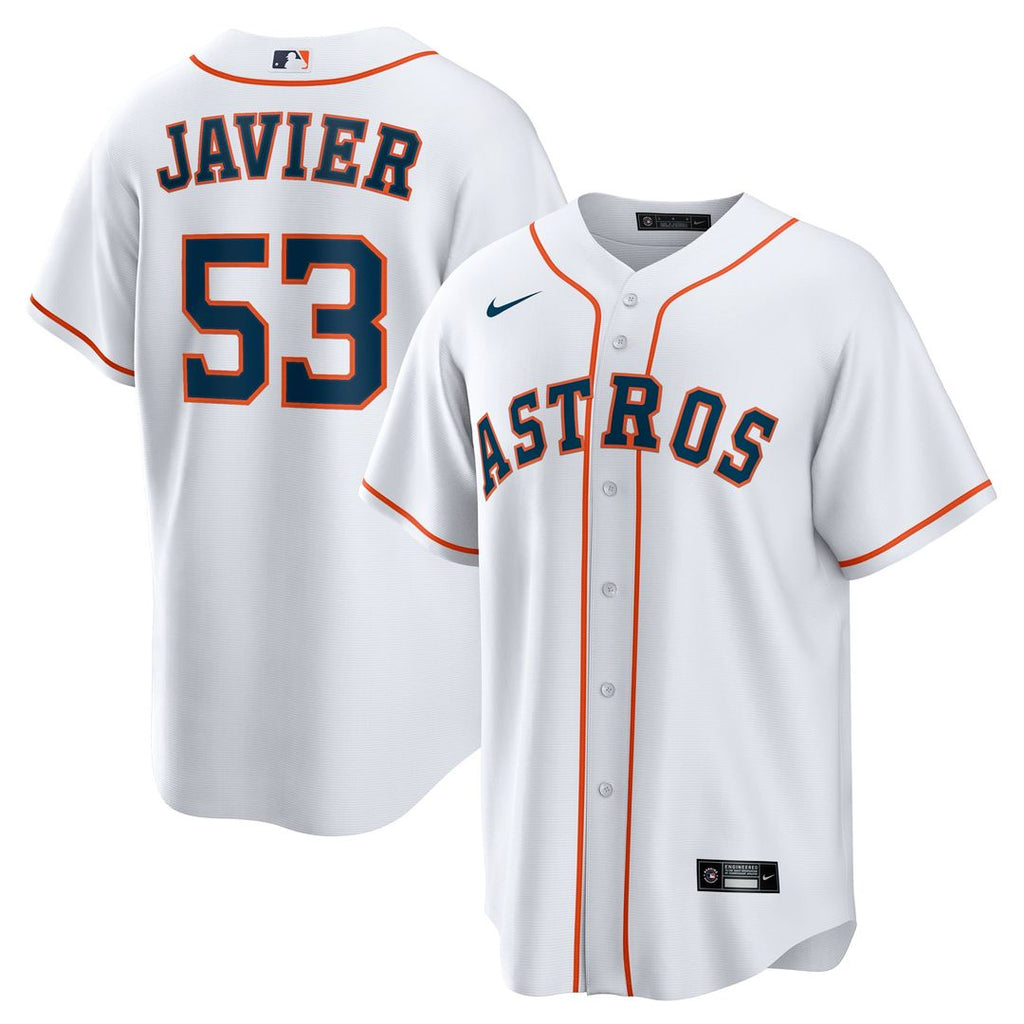 Houston Astros Cristian Javier Home Replica Jersey — White