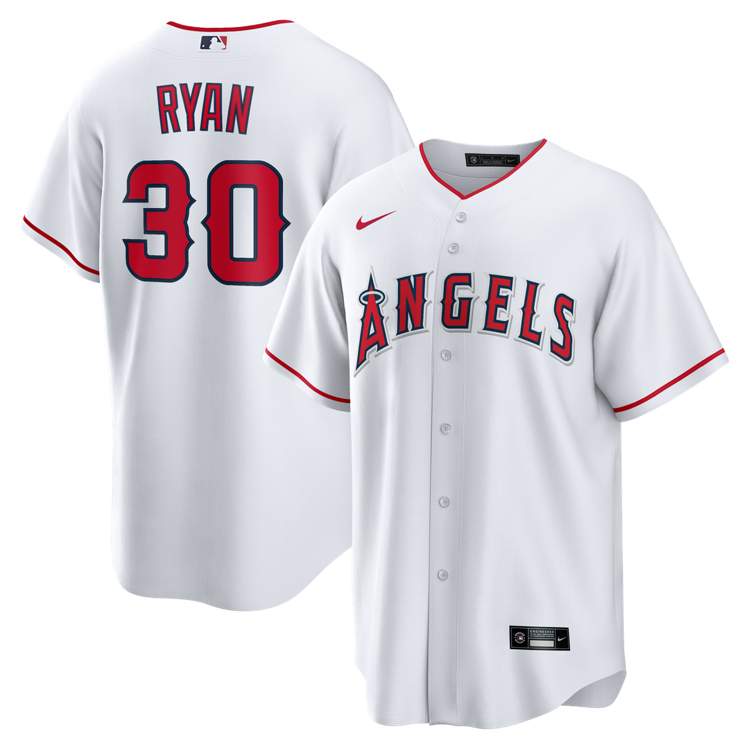Los Angeles Angels Nolan Ryan Home Retired Replica Jersey — White