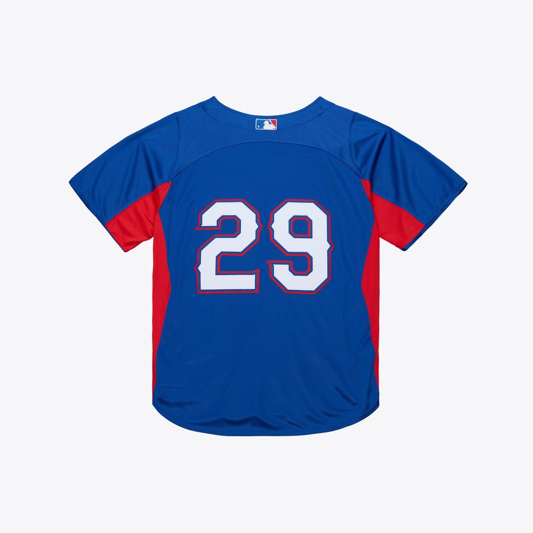 Texas Rangers Adrian Beltre Cooperstown Mesh Batting Practice Button-Up Jersey — Royal