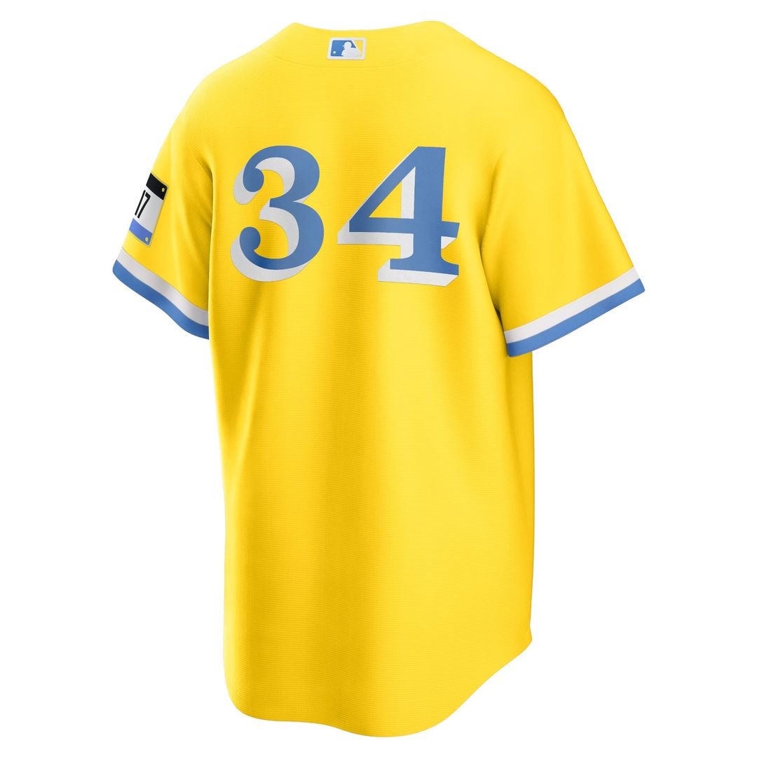 Boston Red Sox David Ortiz Retired Player City Connect Replica Jersey — Gold