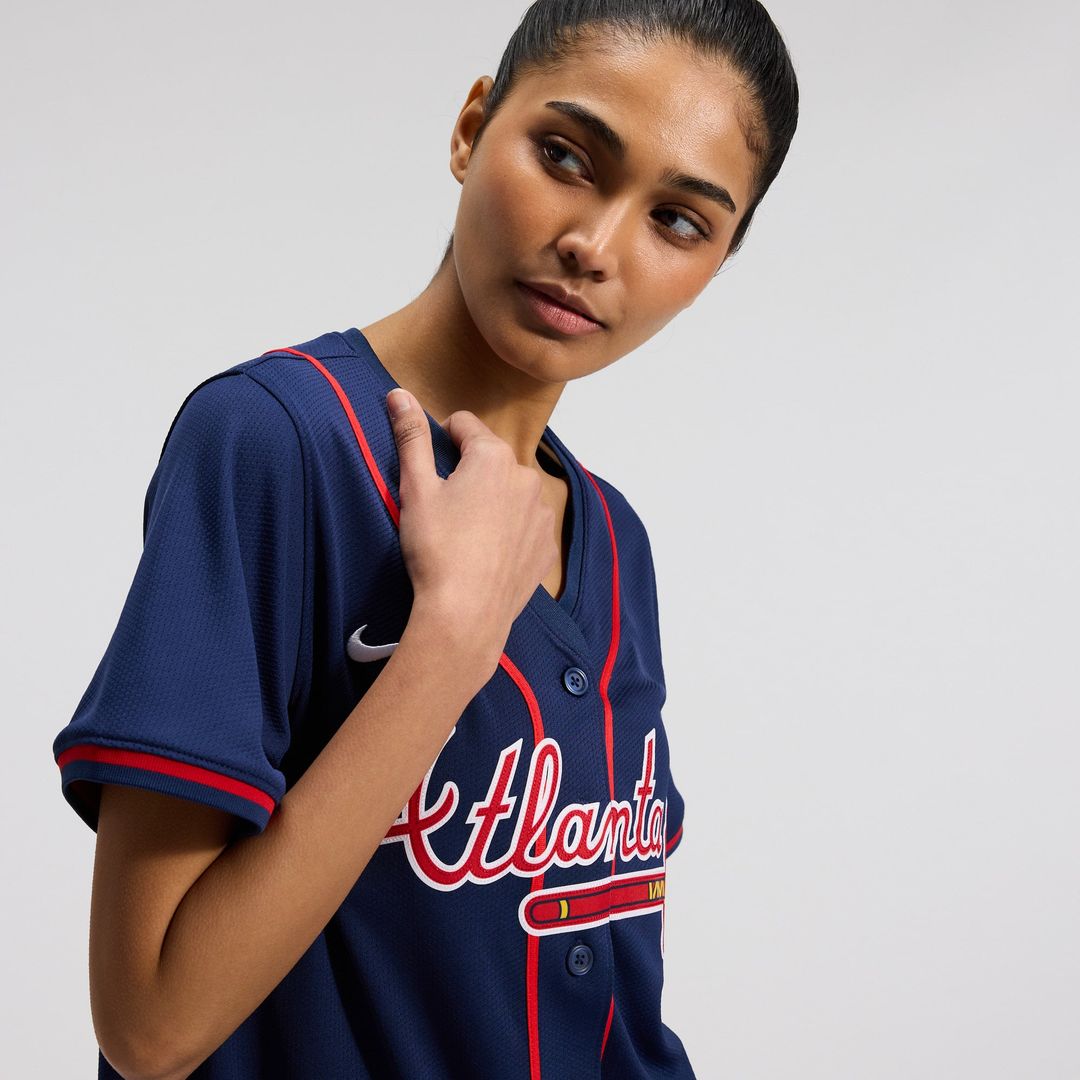 Atlanta Braves Ronald Acuña Jr. Women's Alternate Limited Jersey — Navy