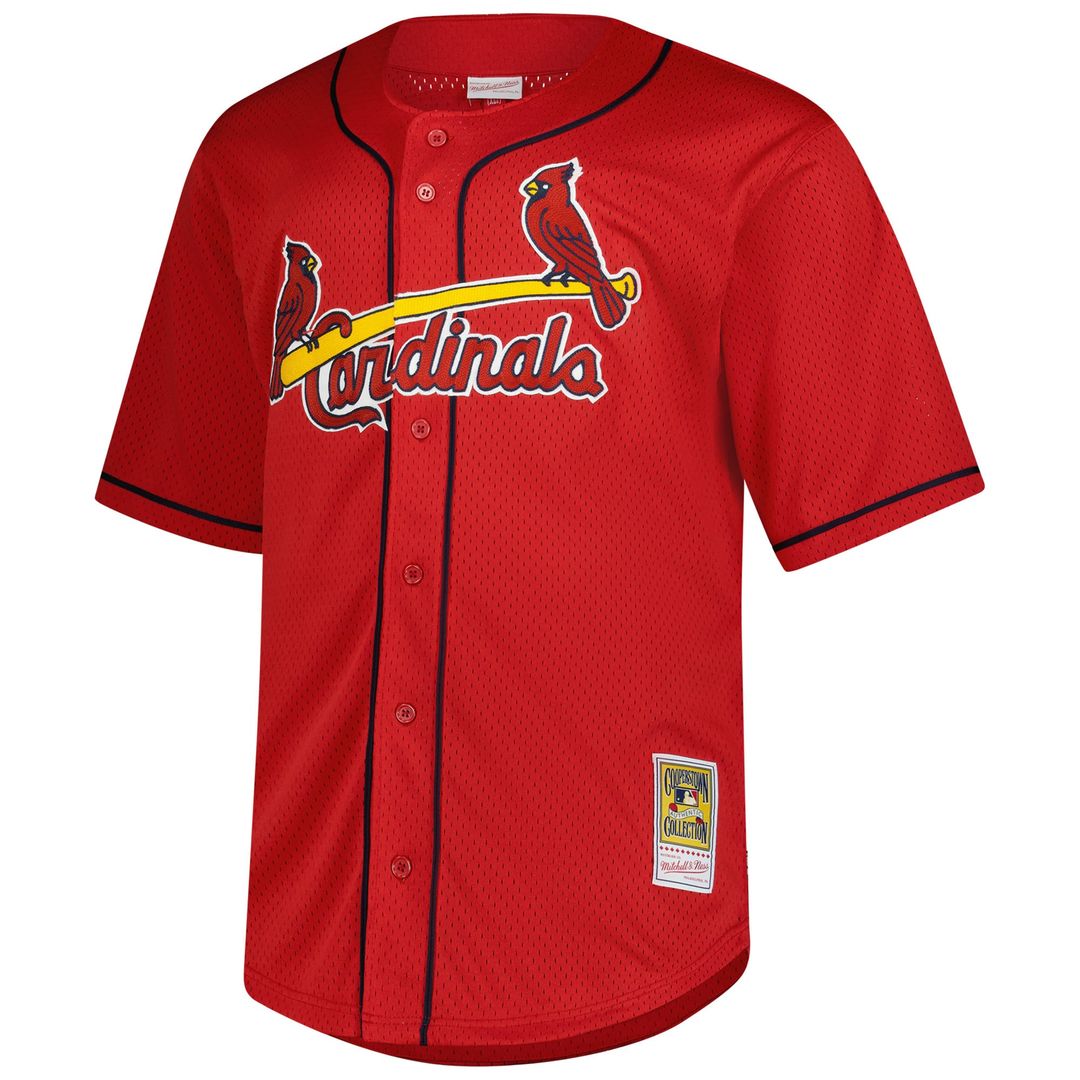 St. Louis Cardinals Mark McGwire Big & Tall Cooperstown Mesh Batting Practice Jersey — Red