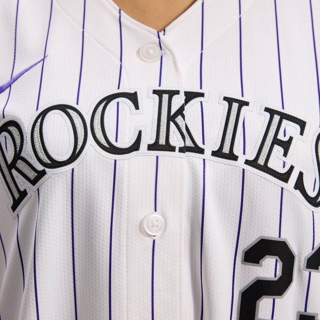 Colorado Rockies Kris Bryant Women's Home Limited Jersey — White