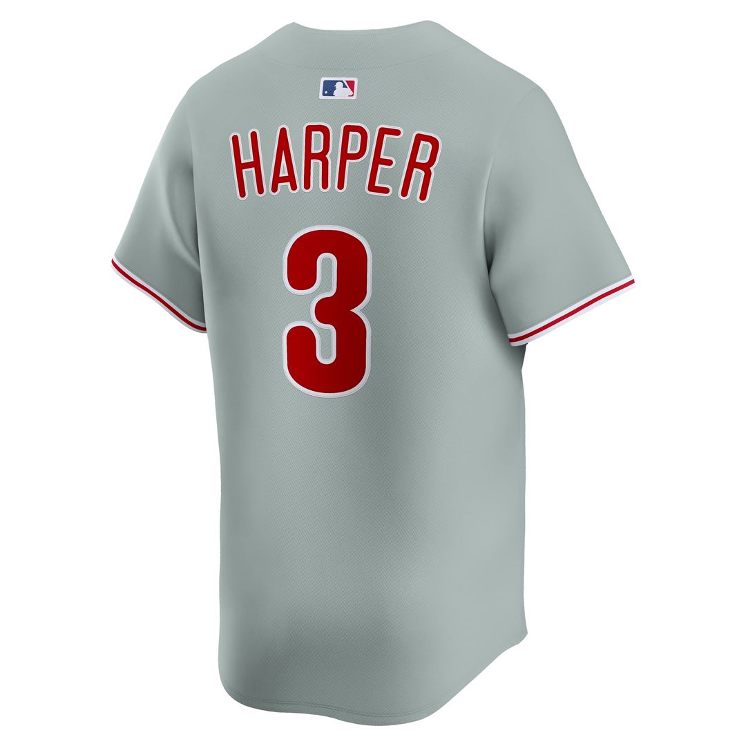 Philadelphia Phillies Bryce Harper Road Limited Jersey — Gray
