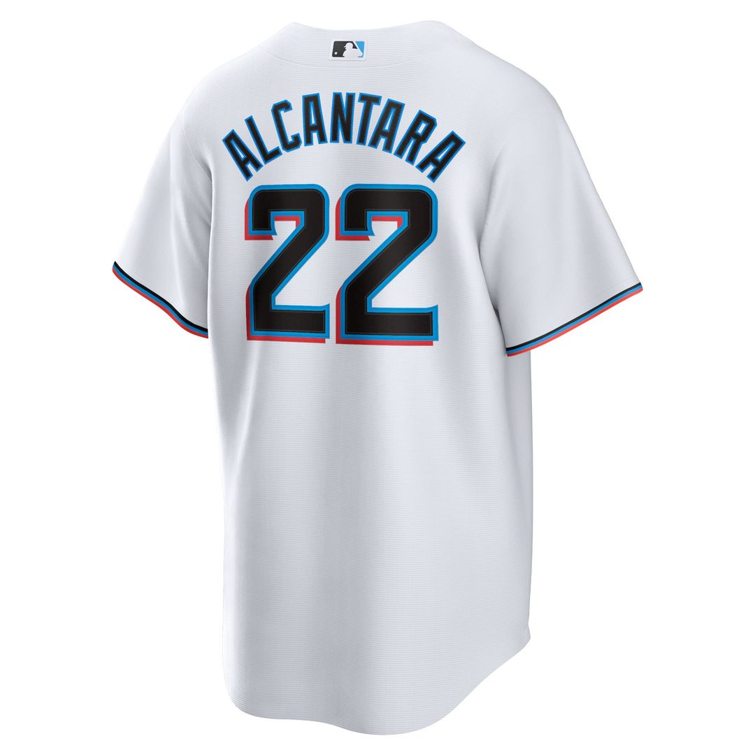 Miami Marlins Sandy Alcantara Replica Jersey — White