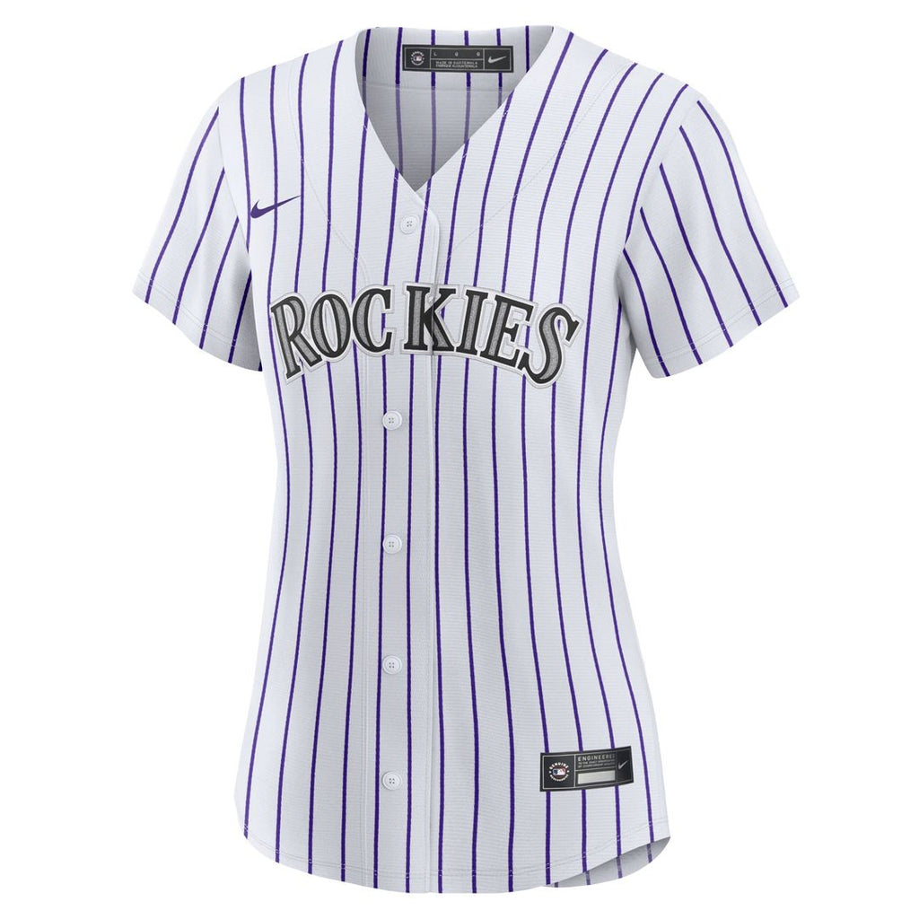 Colorado Rockies Charlie Blackmon Women's Home Replica Jersey — White