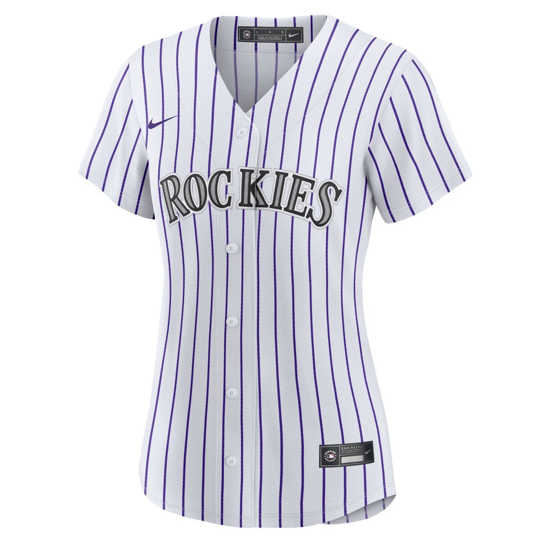 Colorado Rockies Charlie Blackmon Women's Home Replica Jersey — White