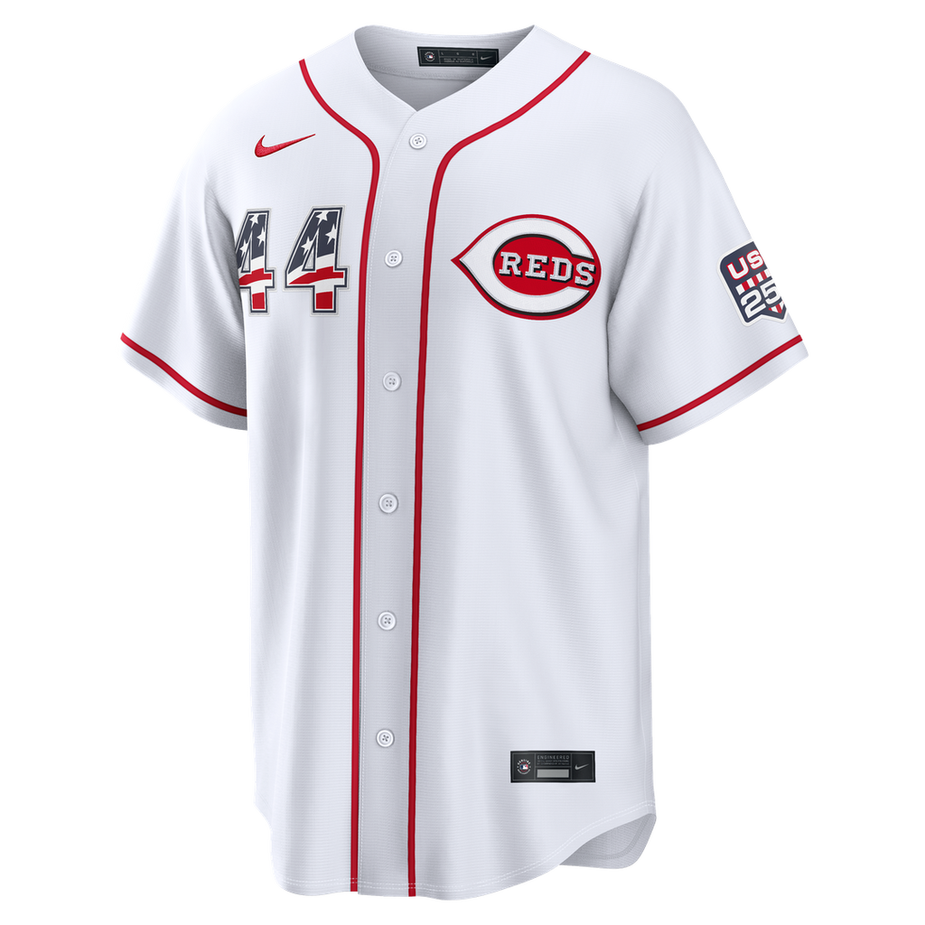 Cincinnati Reds Elly De La Cruz USA 250 Fourth of July Home Stadium Jersey — White