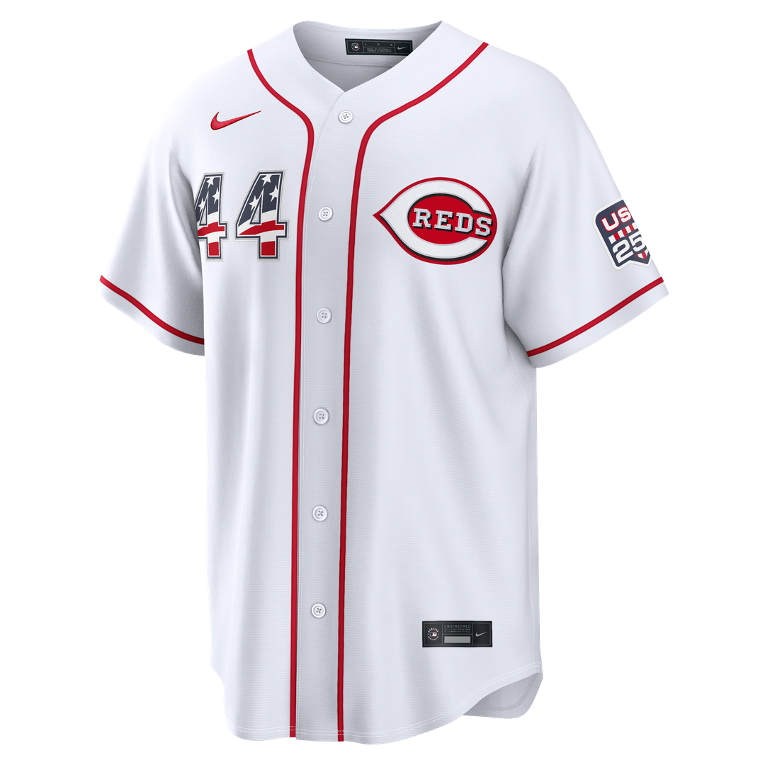 Cincinnati Reds Elly De La Cruz USA 250 Fourth of July Home Stadium Jersey — White