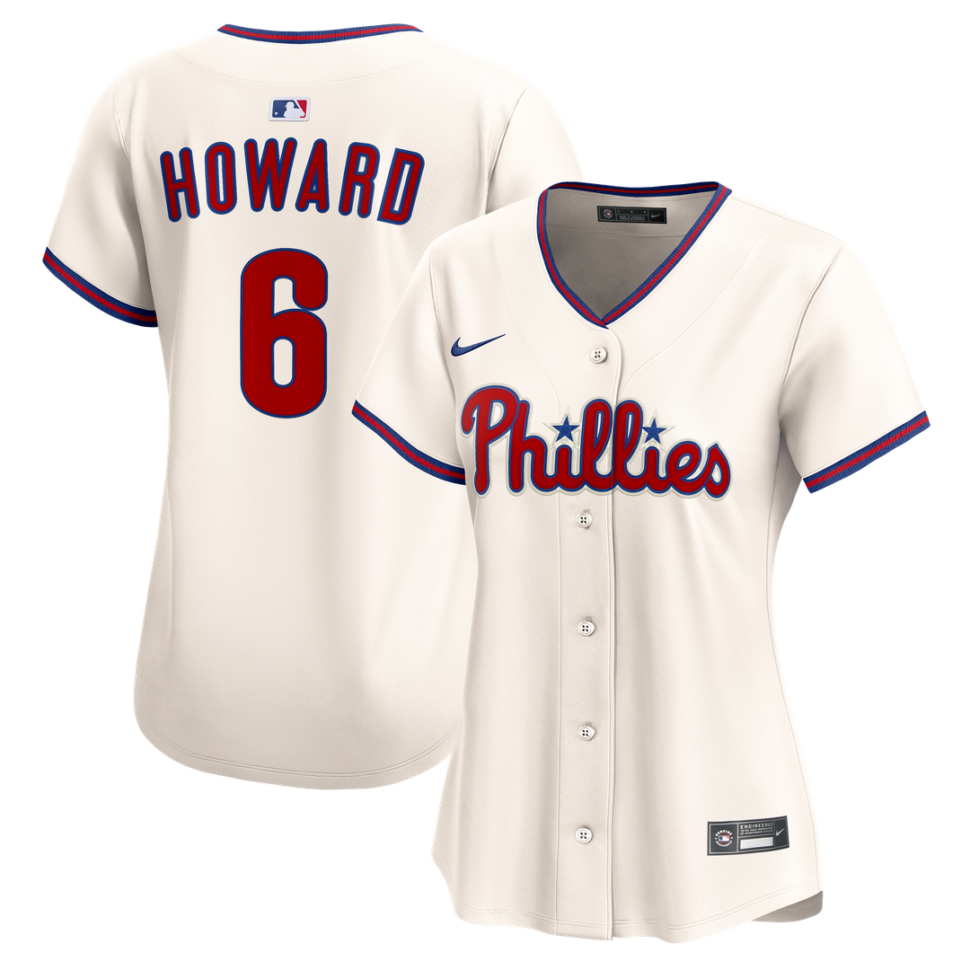 Philadelphia Phillies Ryan Howard Women's Alternate 2 Limited Jersey — Cream