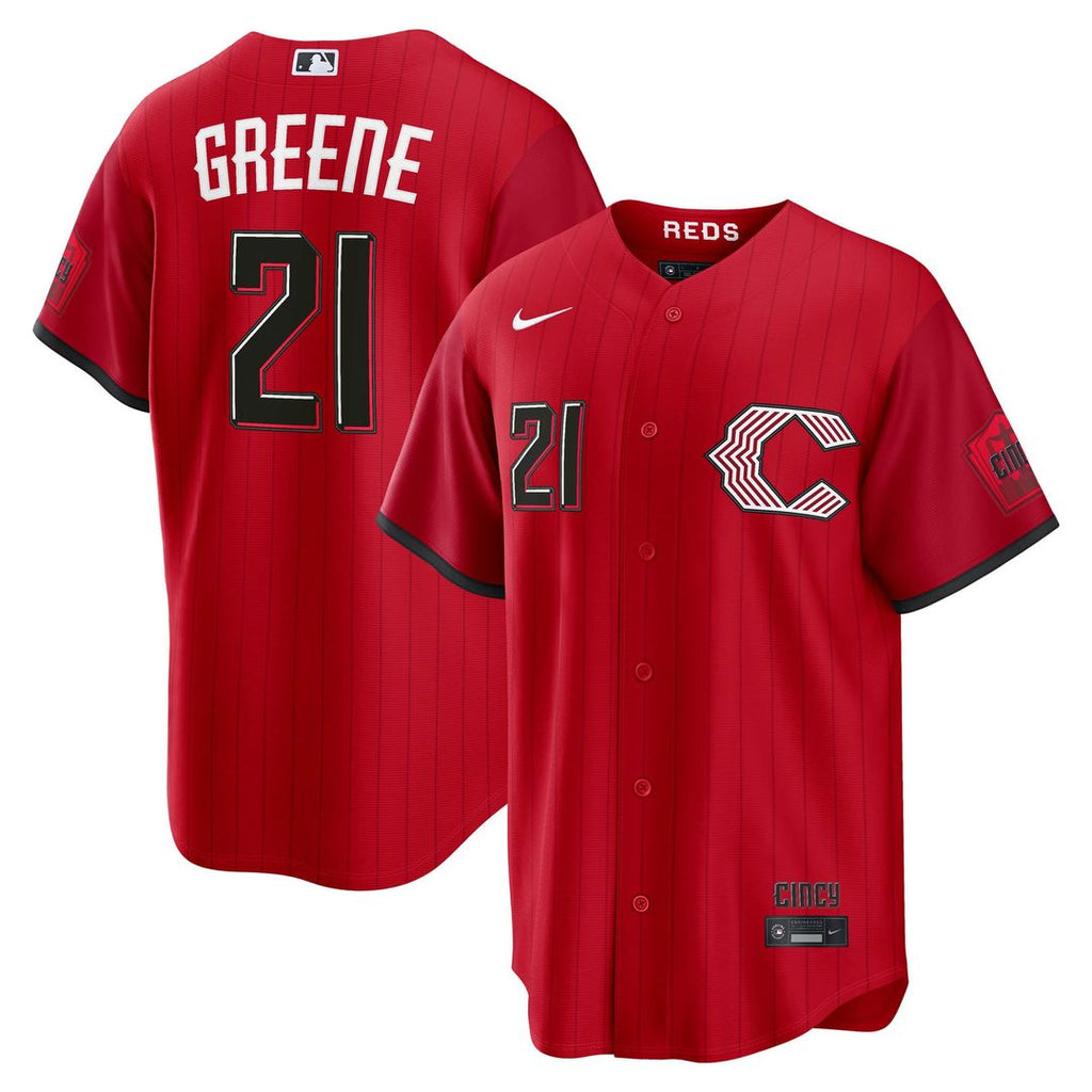 Cincinnati Reds Hunter Greene 2026 City Connect Stadium Jersey — Red