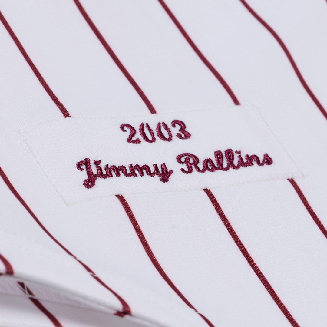 Philadelphia Phillies Jimmy Rollins 2003 Cooperstown Authentic Jersey — White