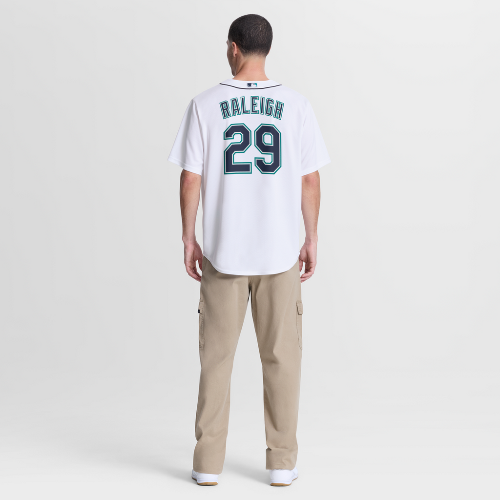 Seattle Mariners Cal Raleigh Road Replica Jersey — Navy