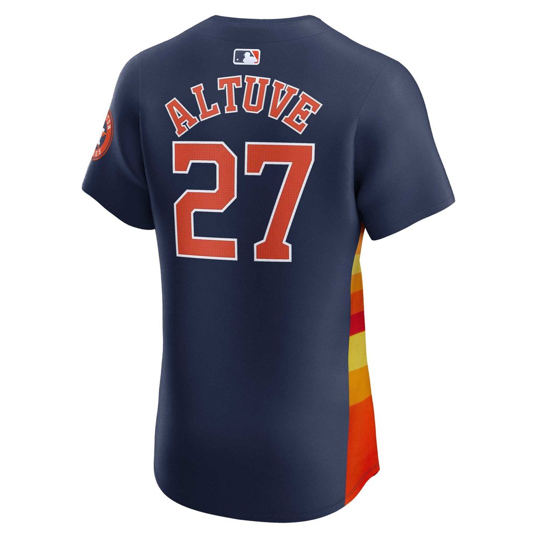 Houston Astros Jose Altuve Alternate Elite Jersey — Navy