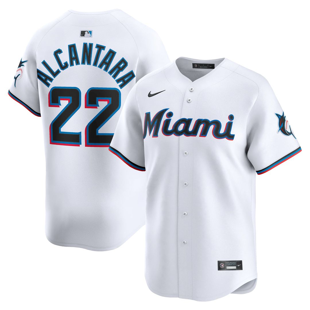 Miami Marlins Sandy Alcantara Home Limited Jersey — White