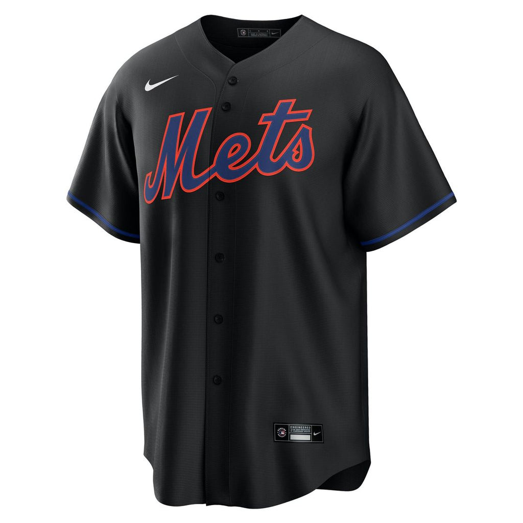 New York Mets Francisco Lindor Alternate Replica Jersey — Black
