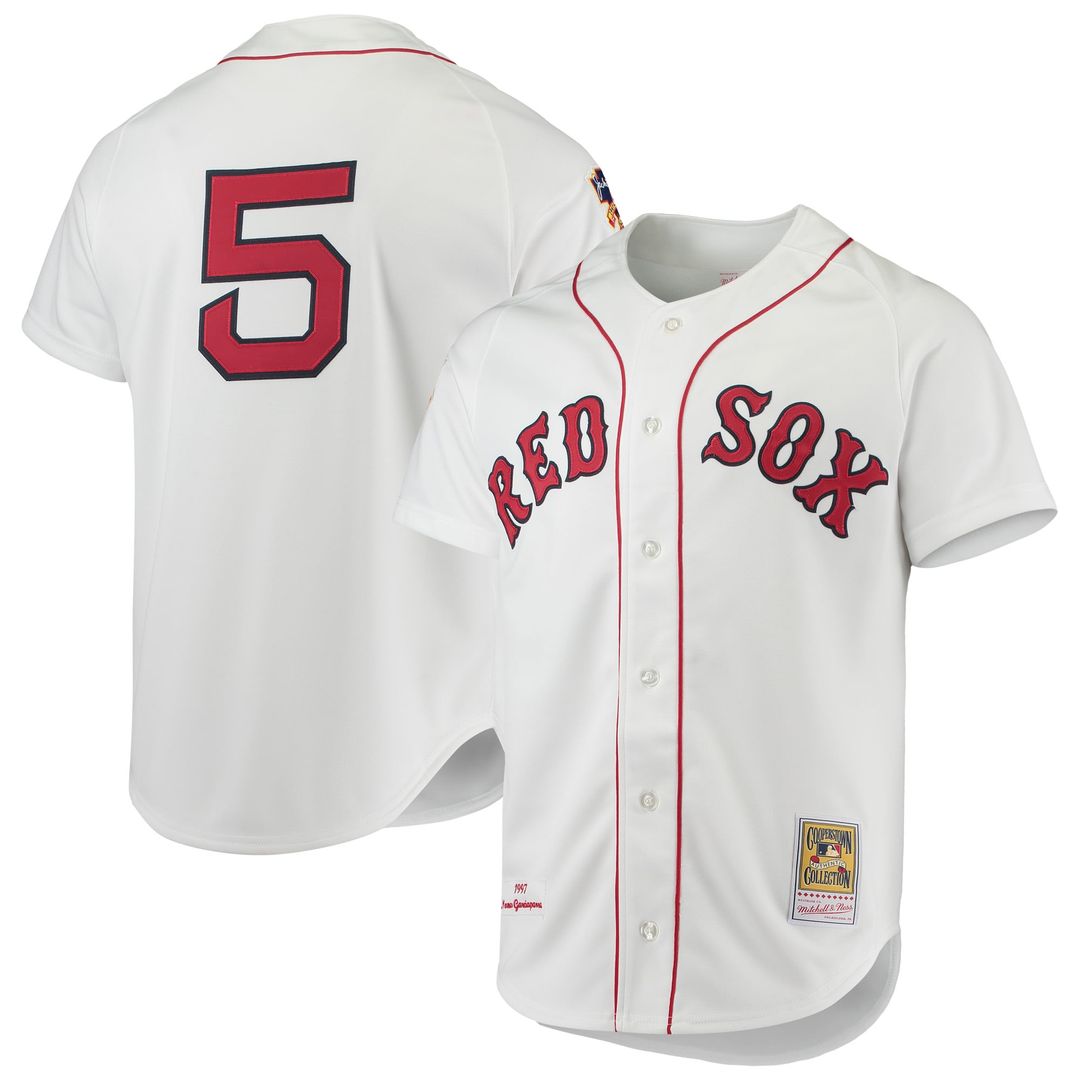 Boston Red Sox Nomar Garciaparra 1997 Cooperstown Authentic Jersey — White