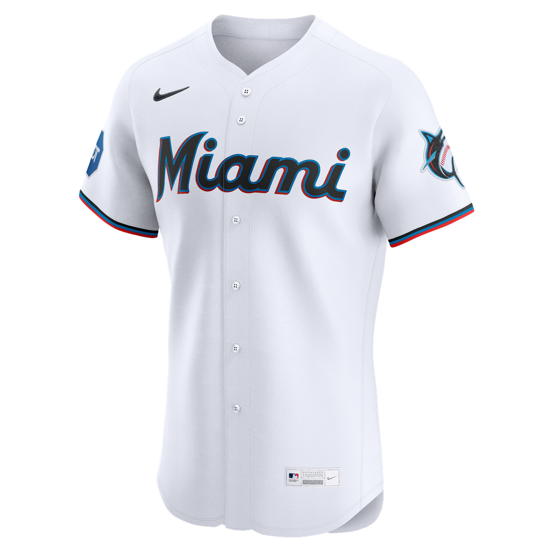 Miami Marlins Home Elite Jersey — White