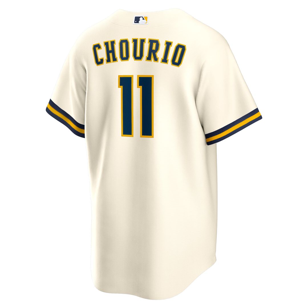 Milwaukee Brewers Jackson Chourio Home Replica Jersey — Cream
