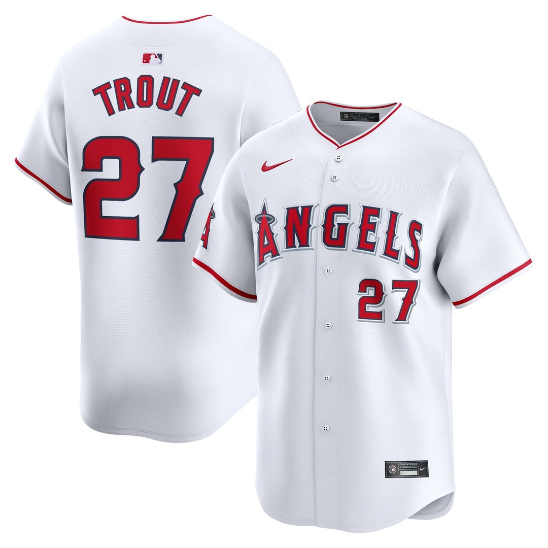 Los Angeles Angels Mike Trout Youth Home Limited Jersey — White