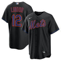 New York Mets Francisco Lindor Alternate Replica Jersey — Black