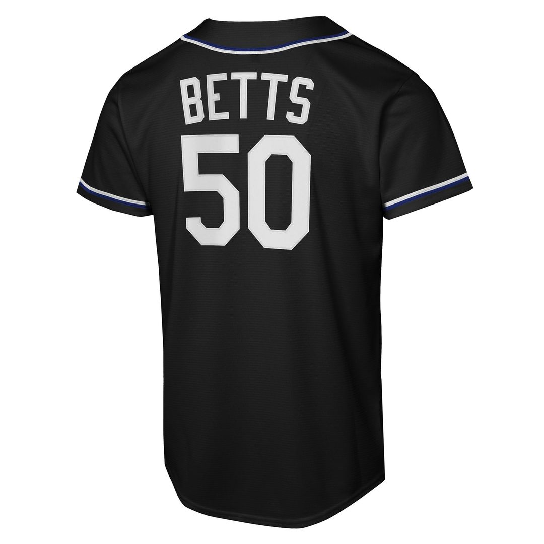 Los Angeles Dodgers Mookie Betts Youth Fashion Replica Jersey — Black