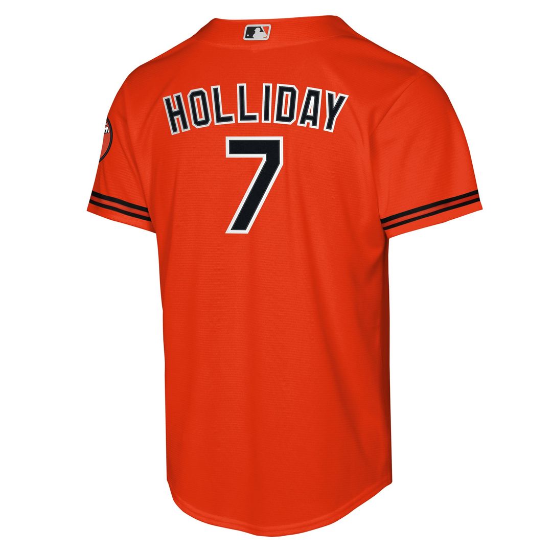 Baltimore Orioles Jackson Holliday Youth Alternate 2 Stadium Jersey — Orange