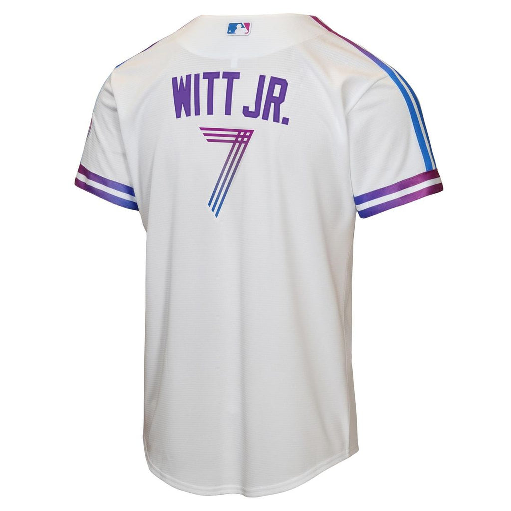 Kansas City Royals Bobby Witt Jr. Youth 2026 City Connect Stadium Jersey — White