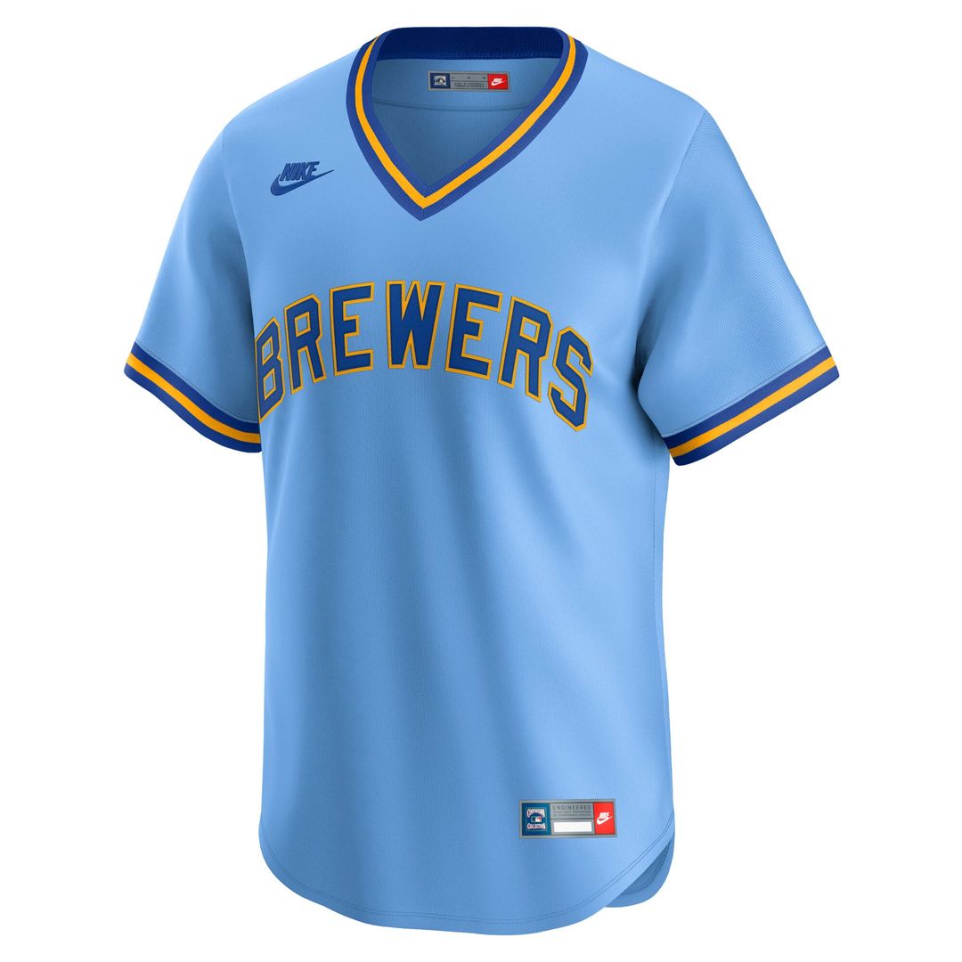 Milwaukee Brewers Cooperstown Limited Jersey — Light Blue