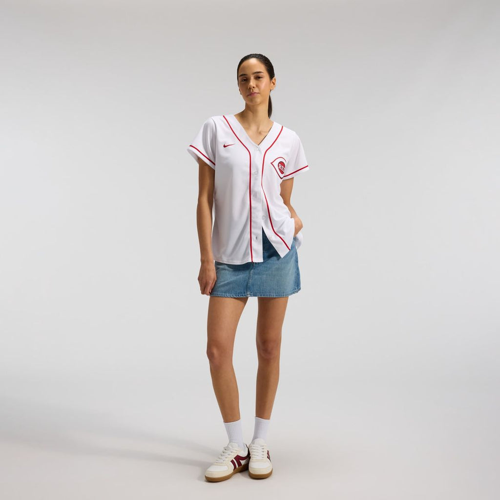 Cincinnati Reds Elly De La Cruz Women's Home Replica Jersey — White