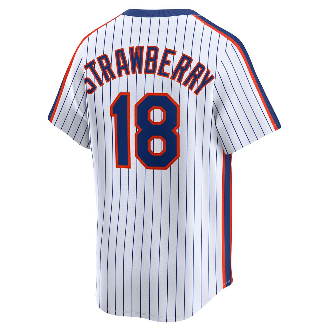 New York Mets Darryl Strawberry Throwback Cooperstown Limited Jersey — White