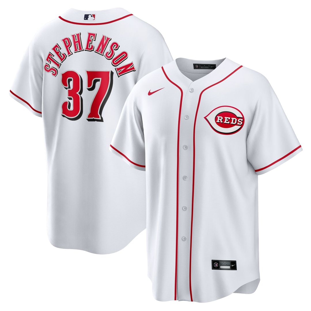 Cincinnati Reds Tyler Stephenson Home Replica Jersey — White