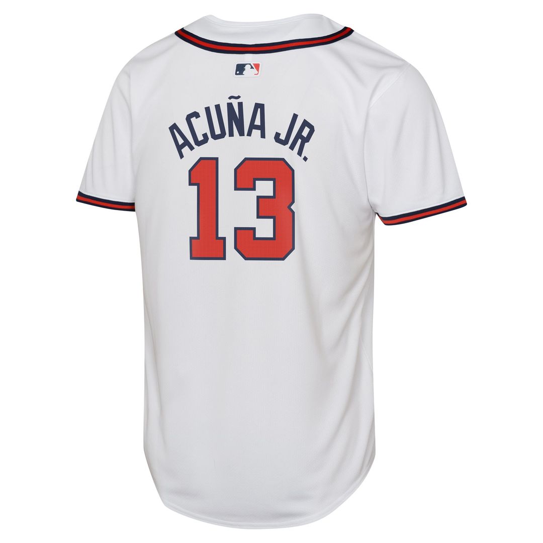 Atlanta Braves Ronald Acuña Jr. Youth Home Limited Jersey — White