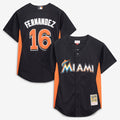 Miami Marlins Jose Fernandez Authentic Batting Practice Jersey — Black