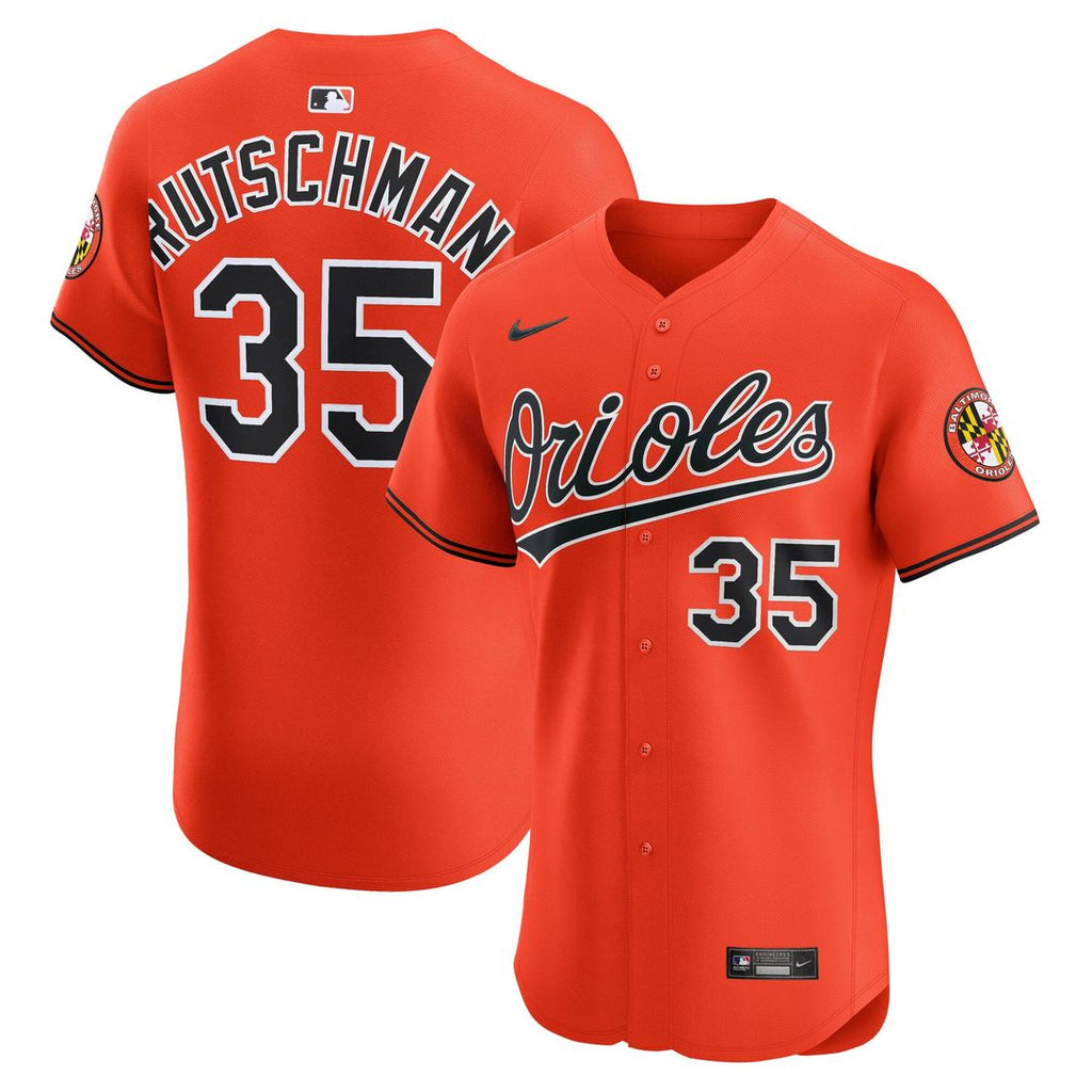 Baltimore Orioles Adley Rutschman Alternate 2 Elite Jersey — Orange