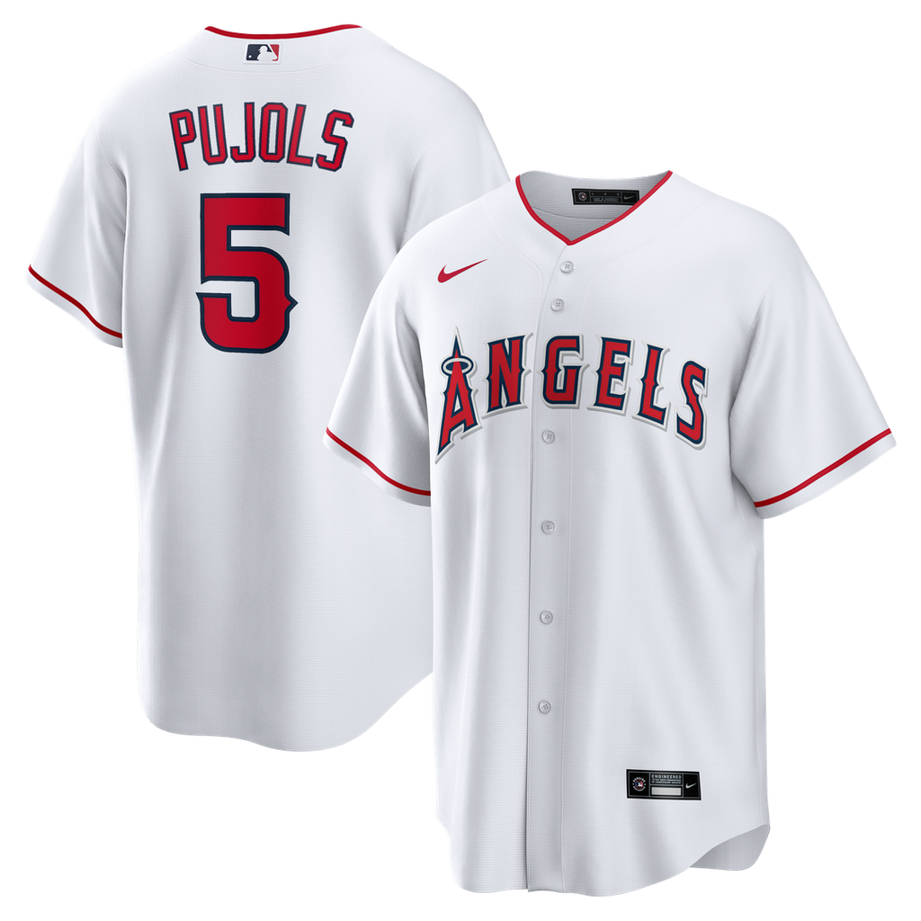 Los Angeles Angels Albert Pujols Home Retired Replica Jersey — White
