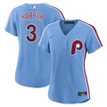 Philadelphia Phillies Bryce Harper Women's Alternate Replica Jersey — Light Blue