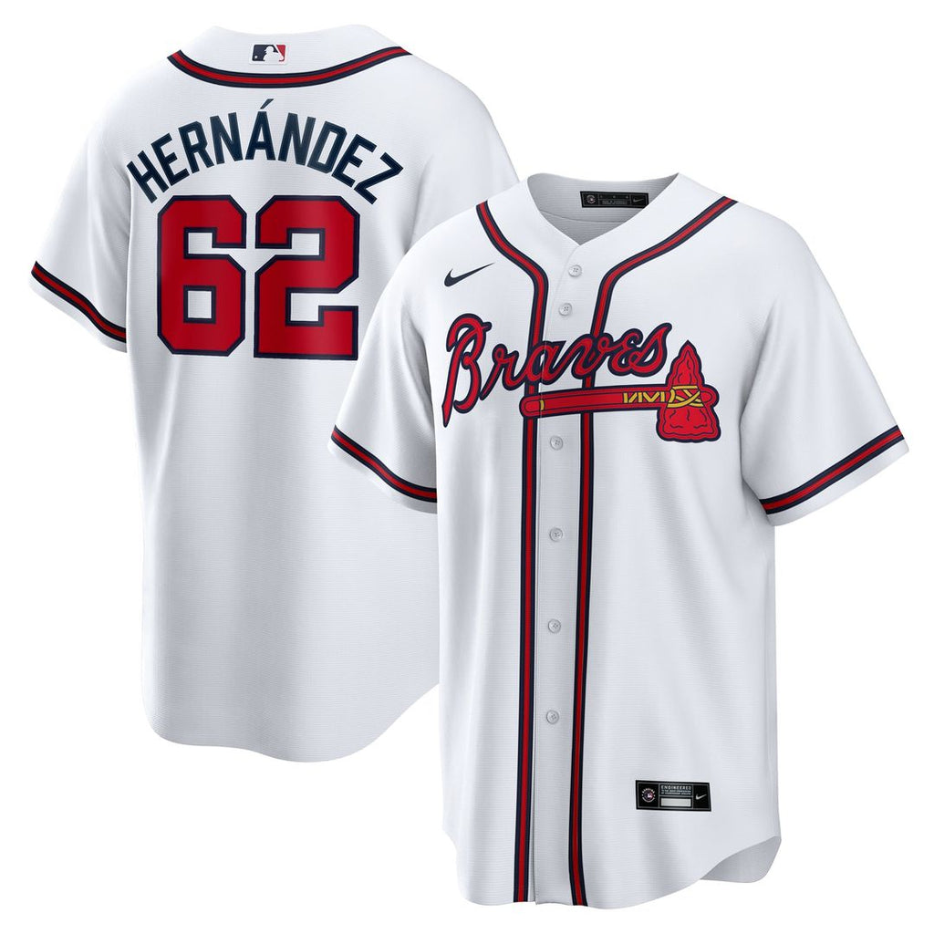 Atlanta Braves Daysbel Hernandez Home Replica Jersey — White