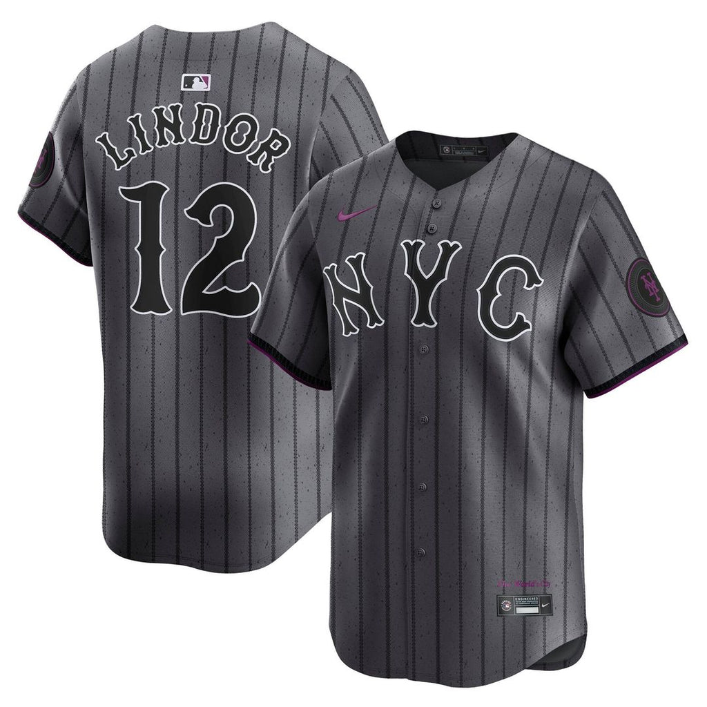 New York Mets Francisco Lindor City Connect Limited Jersey — Gray