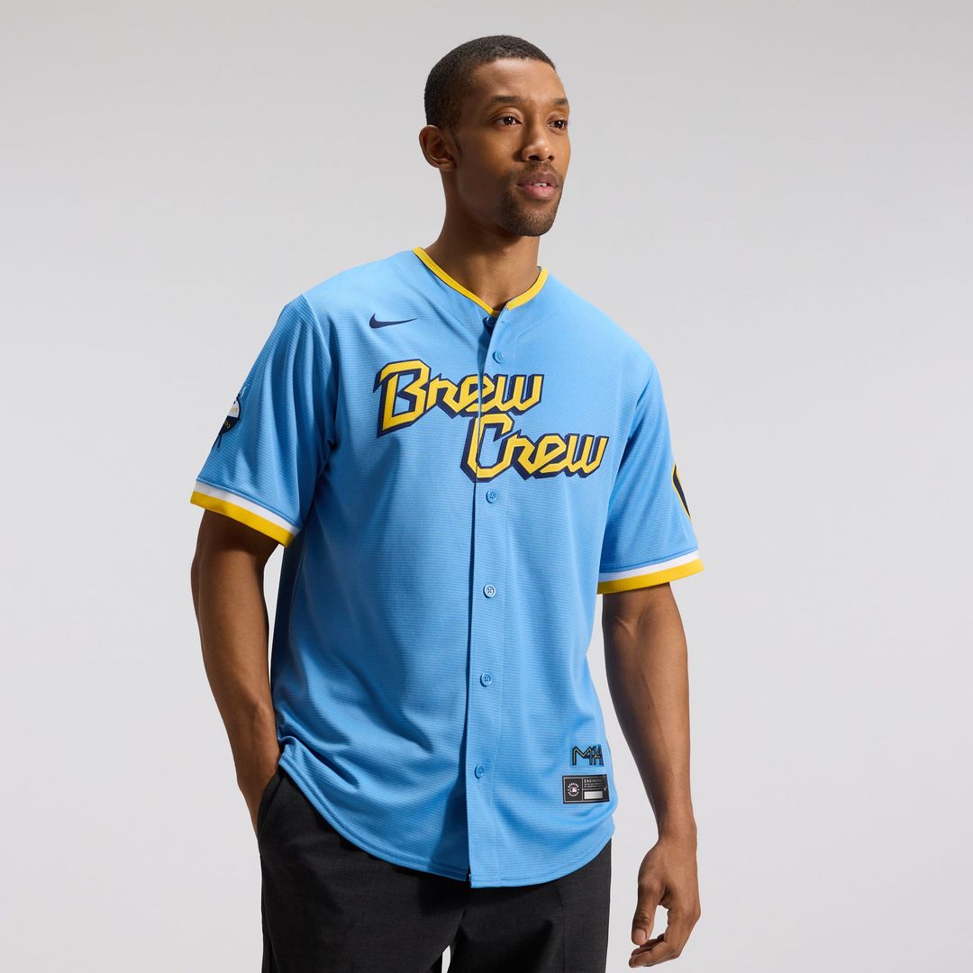 Milwaukee Brewers City Connect Replica Team Jersey — Powder Blue
