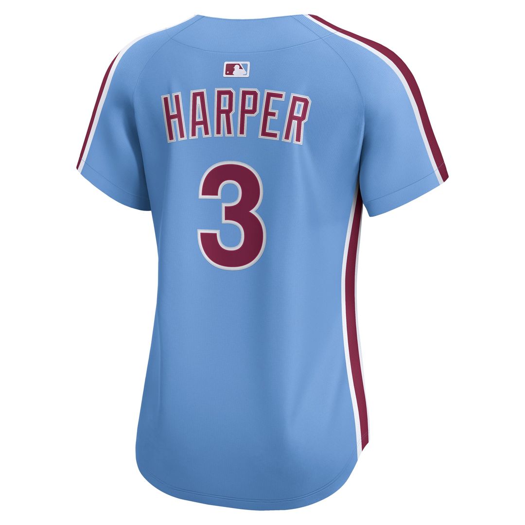 Philadelphia Phillies Bryce Harper Women's Alternate Limited Jersey — Light Blue